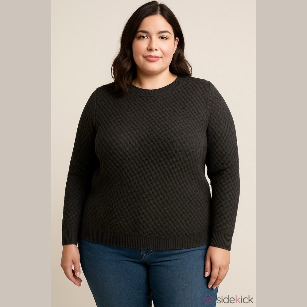 100% cotton black women sweater size 1x
LL BEAN